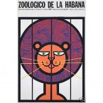 vintage 1974 jorge hernandez cuban zoo poster