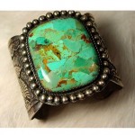 vintage albert cleveland sterling turquoise bracelet