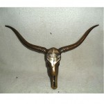 vintage brass steer head from chicken ranch