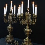 vintage bronze candelabra