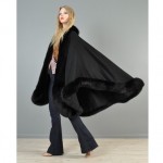 vintage cashmere and fox cape z