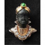 vintage ciner blackamoor brooch