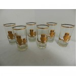 vintage culver 22k owl highball glasses z