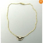 vintage david webb 18k diamond enamel necklace