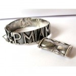 vintage early margot de taxco sterling am pm bracelet