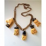 vintage figural bakelite necklace