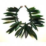 vintage gerda lynggaard dyed horn necklace