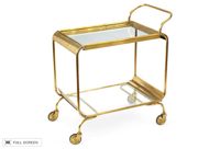 vintage italian brass bar cart