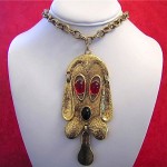 vintage juliana articulated puppy necklace