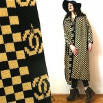 vintage knitted maxi cardigan coat