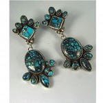 vintage la rose ganado navajo turquoise earrings