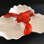 vintage metlox pottery lobster dish