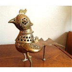 vintage mid-century brass incense burner