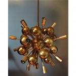 vintage mid-century brass sputnik chandelier z