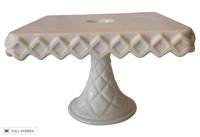 vintage milk glass cake pedestal