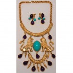 vintage necklace and earrings set