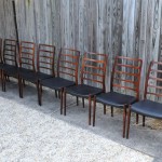 vintage neils o moller rosewood dining chairs