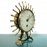 vintage orfac french brass table clock
