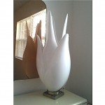 vintage pair 1970s rougier acrylic tulip lamps