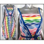 vintage rainbow dress