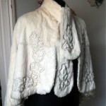 vintage silver appliqued ermine cape