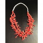 vintage southwestern natural coral necklace