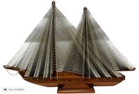 vintage string art sailing ship