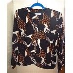 vintage ysl rive gauche leopard print jacket as seen on rachel zoe