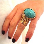 vintage ysl turquoise ring