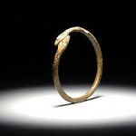 ancient 300 AD roman bronze snake bracelet