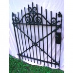 antique 1820s wrought iron restored garden gate