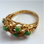 antique 1899 art nouveau turquoise ring