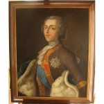 antique 18th century large louis xv oil portrait