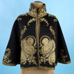 antique 19th century gold embroidered wool cape