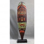 antique c. 1900 painted haida paddle fragment z