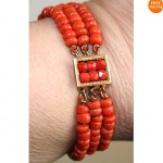 victorian 18k rose gold coral bracelet