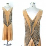 vintage 1920s metallic velvet flapper dress