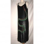 vintage 1920s sequin snake flapper dress z