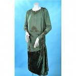 vintage 1920s silk crepe panne velvet dress