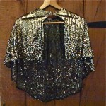 vintage 1930s French sequin cape z