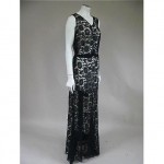 vintage 1930s bias cut lace evening dress