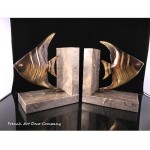 vintage 1930s bronze bookends z