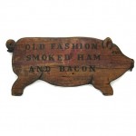 vintage 1930s pig butcher trade sign for worlds fair