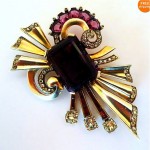 vintage 1940s mazer sterling brooch