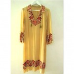 vintage 1940s silk ethnic lounging gown