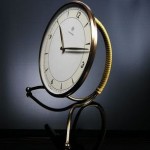 vintage 1950s junghans brass desk clock