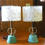 vintage 1950s pair of bedside table lamps