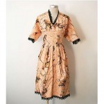 vintage 1960s batik dress