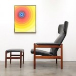 vintage 1960s fritz hansen teak leather lounge chair ottoman