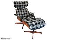 vintage 1960s plyscraft lounge chair and ottoman